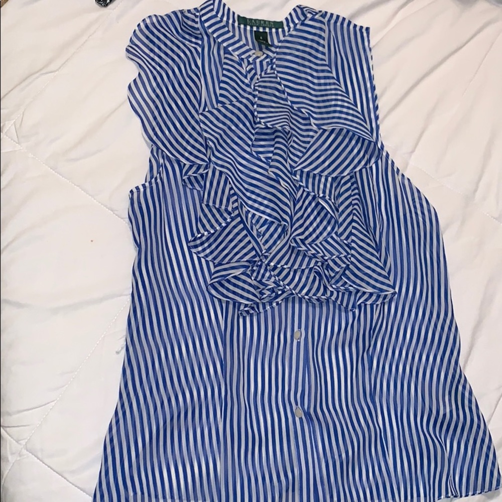 Ralph Lauren blouse striped sz 6